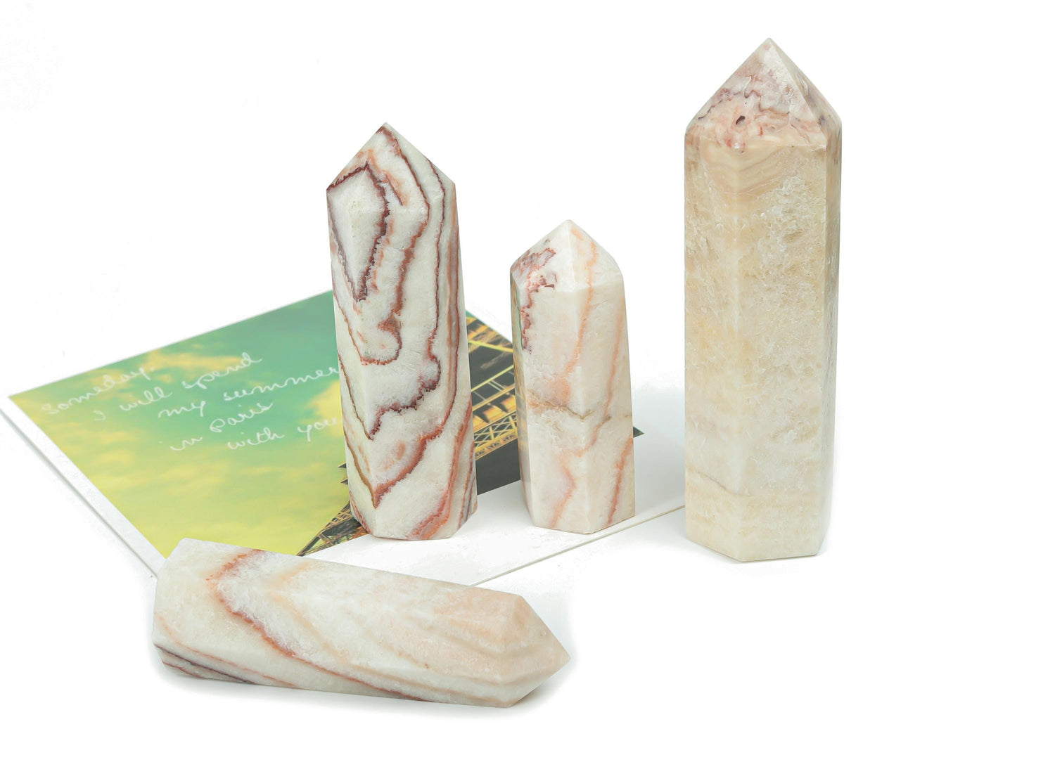 Dali Jasper obelisk tower crystal from GemstoneGO, featuring earthy pork stone with natural patterns and polished surface.