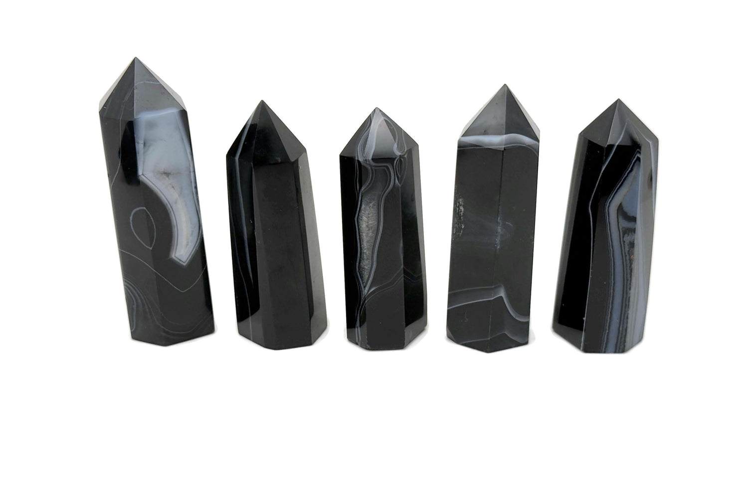 Black Onyx Obelisk Tower Crystal - TW1109