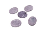 Lepidolite worry stone from GemstoneGO, soothing crystal, 4.5x3.5cm, polished gemstone for stress relief and meditation.