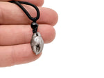 Silver Obsidian Crab Claw Crystal Necklace with detailed crab claw pendant from GemstoneGO, elegant jewelry accessory.