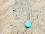 Turquoise synthetic necklace from GemstoneGO featuring a beaded design, symbolizing protection and balance.