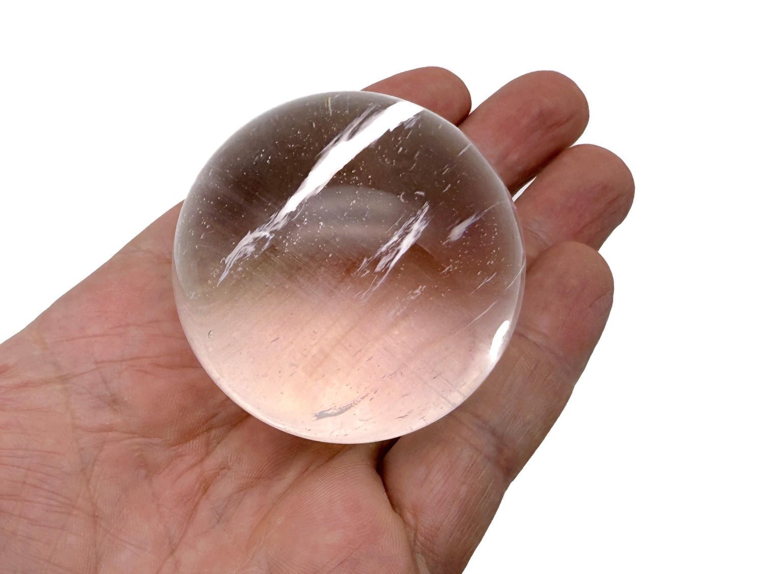 White Smelting Quartz Sphere Gemstone - Crystal Ball - 50-60mm - RA1422