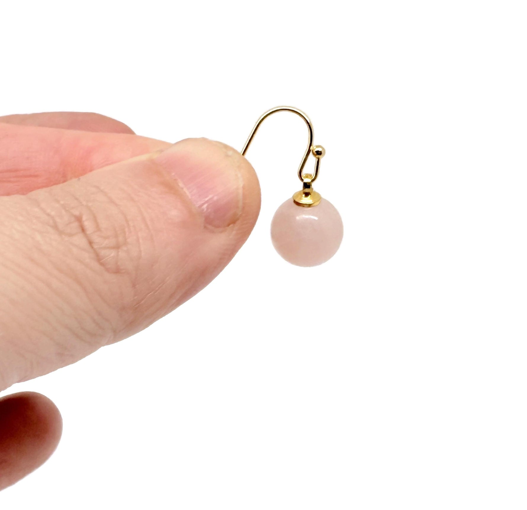 Gold ball crystal gemstone earrings from GemstoneGO featuring colorful mixed gemstone accents and elegant dangle design.