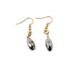 Gold Terahertz Drop Crystal Earrings by GemstoneGO featuring elegant teardrop-shaped crystals for a stylish look.