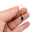 Gold Terahertz Drop Crystal Earrings with intricate design, perfect for gifting or elegant wear, by GemstoneGO.