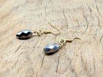 Gold Terahertz Drop Crystal Earrings with intricate design, perfect for gifting or elegant wear, by GemstoneGO.