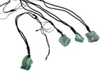 Malachite crystal necklace with an adjustable cord from GemstoneGO, showcasing a vibrant green polished gemstone pendant.