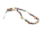 Multi-stone crystal chip necklace with healing gemstones from GemstoneGO, featuring colorful gemstone chips on a delicate chain.