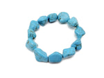 Turquoise jewelry set with crystal accents from GemstoneGO, featuring matching necklace and earrings on a white background.