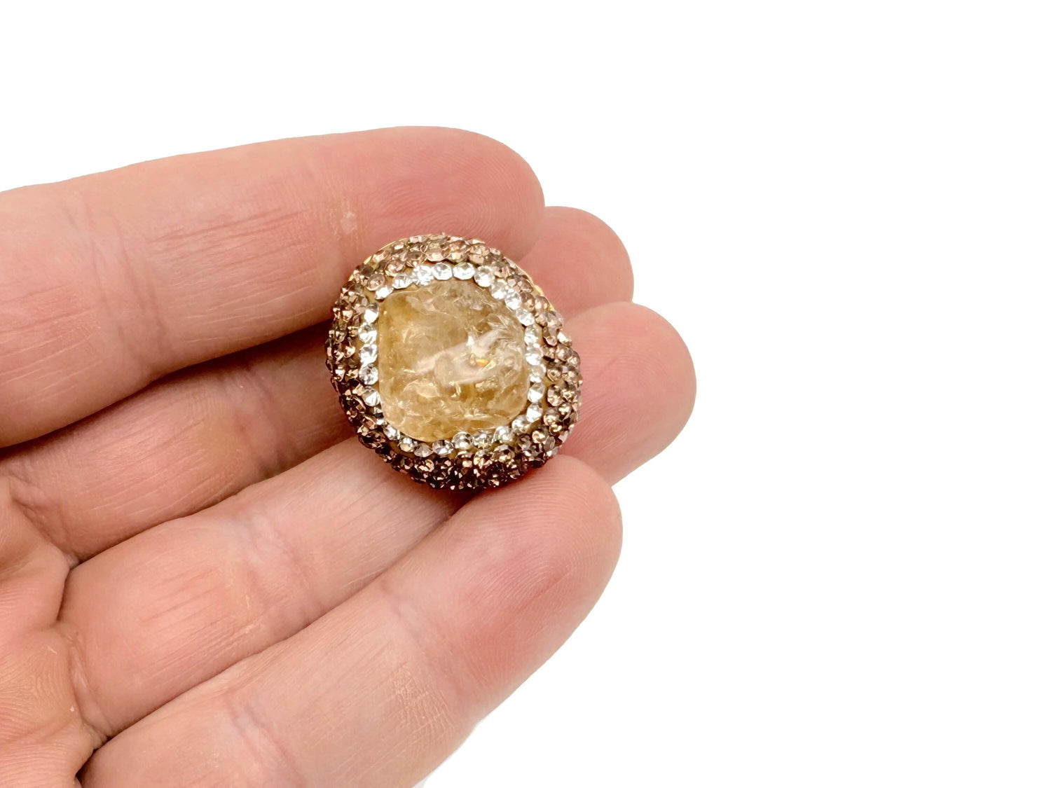 Citrine crystal jewelry set featuring necklace and earrings with sparkling yellow gemstones, crafted by GemstoneGO.