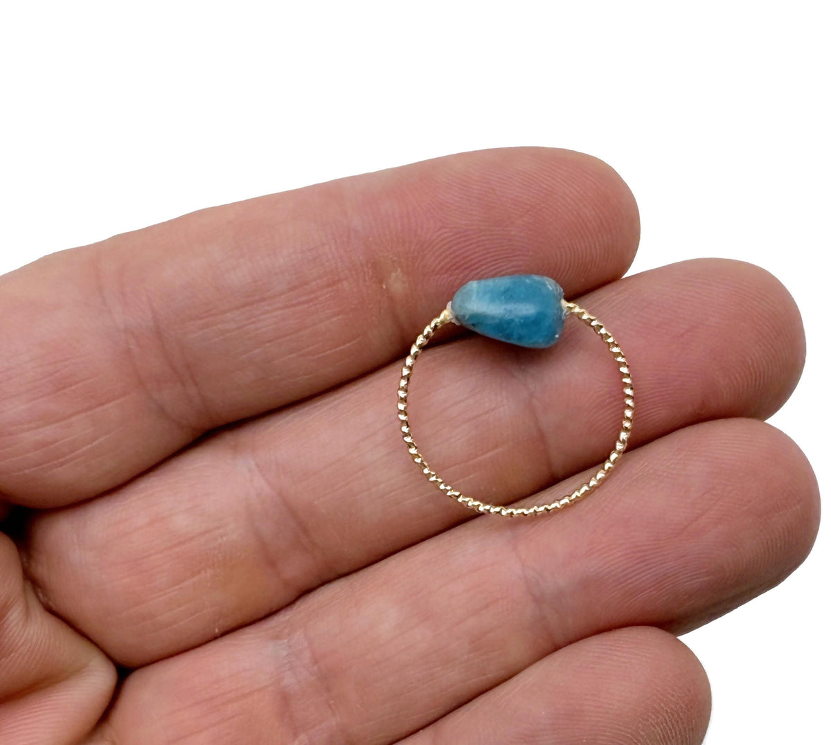 Dainty gemstone gold wire rings featuring natural crystals, handmade jewelry by GemstoneGO in a mixed design.