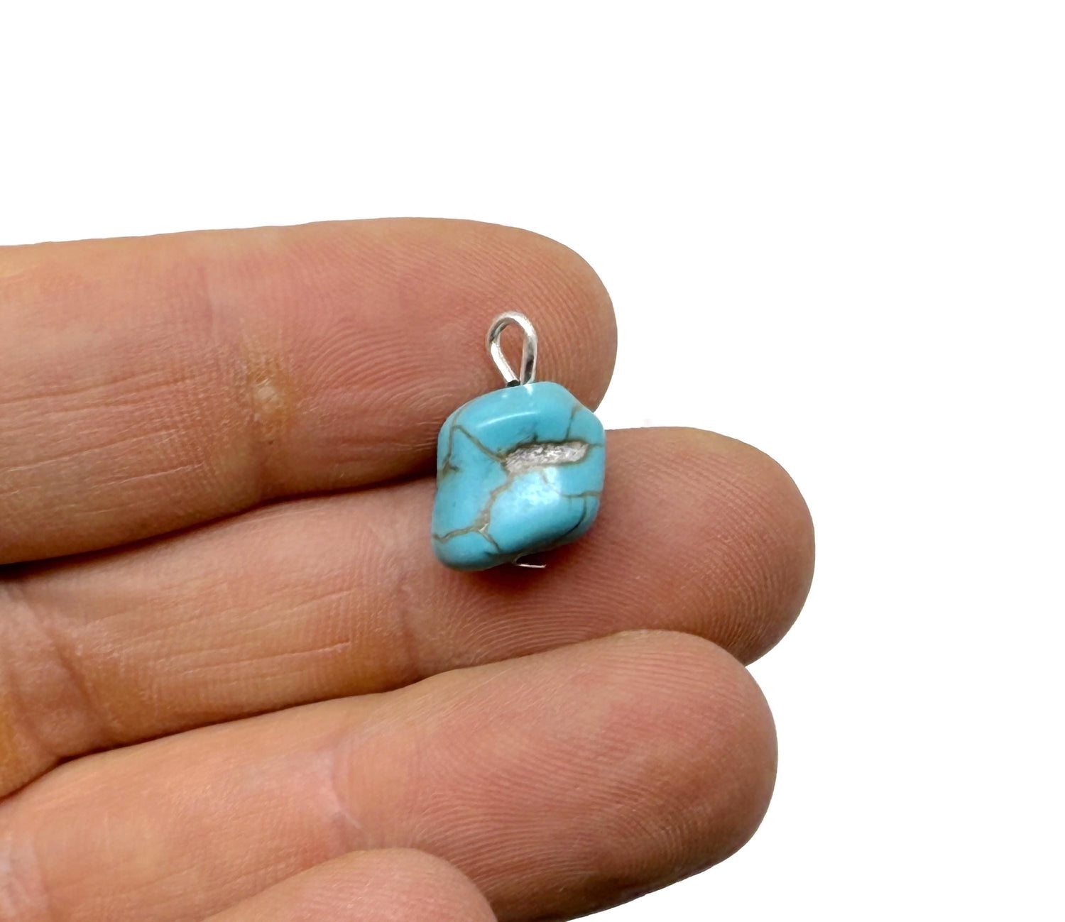 Turquoise Crystal Pendant - Blue Stones - NC1015