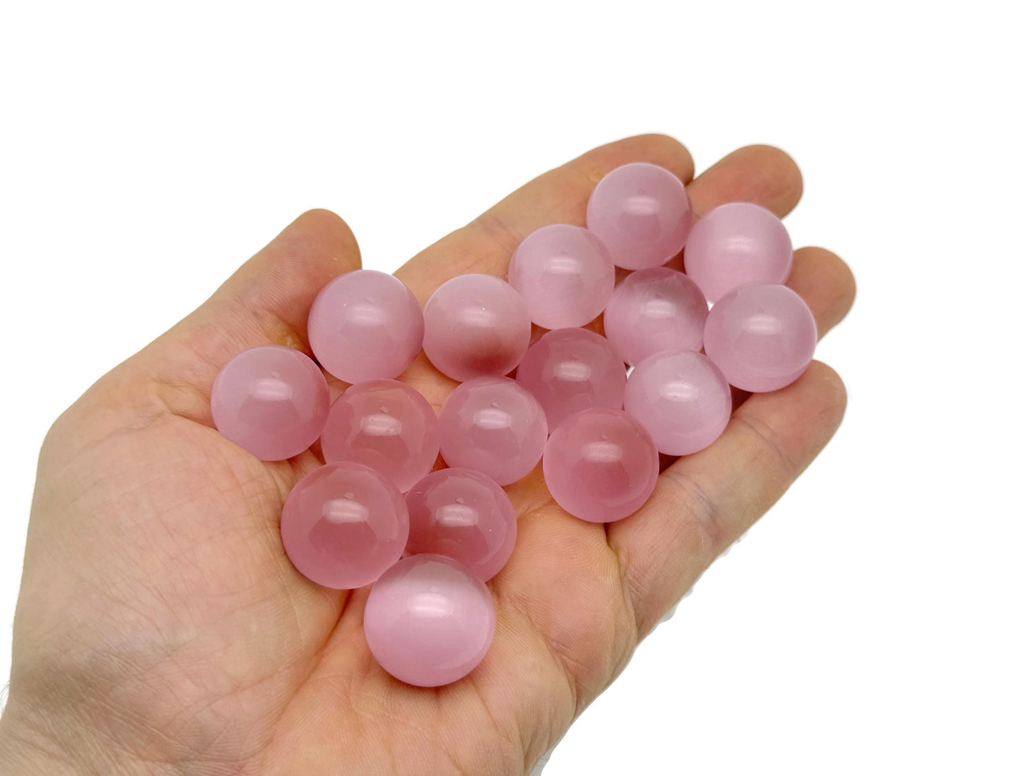 Pink Cats Eye Sphere Gemstone - Crystal Ball - 20mm - SP1102