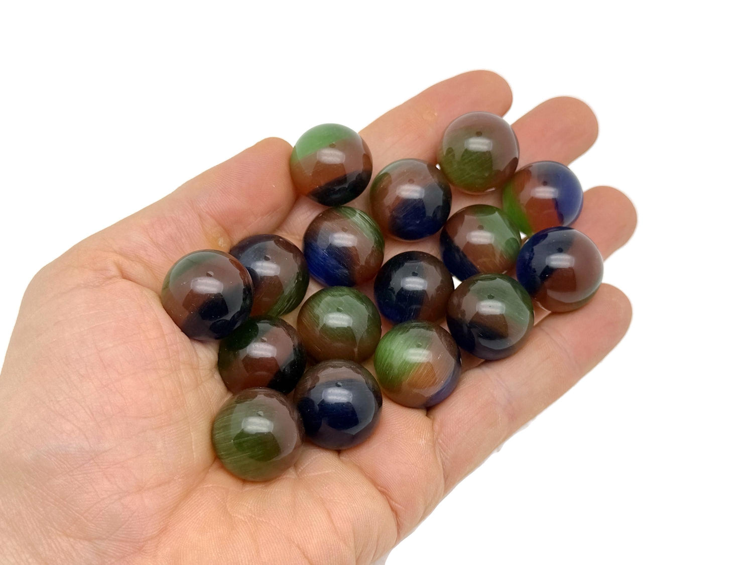 Tri-Color Cats Eye Sphere Gemstone - Crystal Ball - 20mm - SP1103