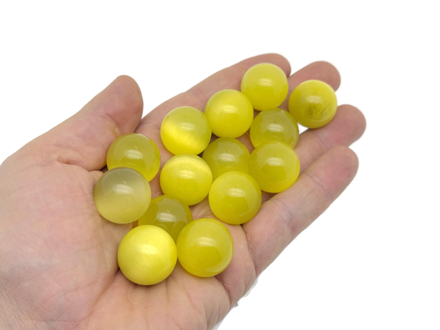 Esfera de ojo de gato amarillo - Bola de cristal - 20 mm - SP1108