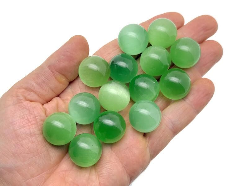 Gema Esfera Ojo de Gato Verde - Bola de Cristal - 20mm - SP1109