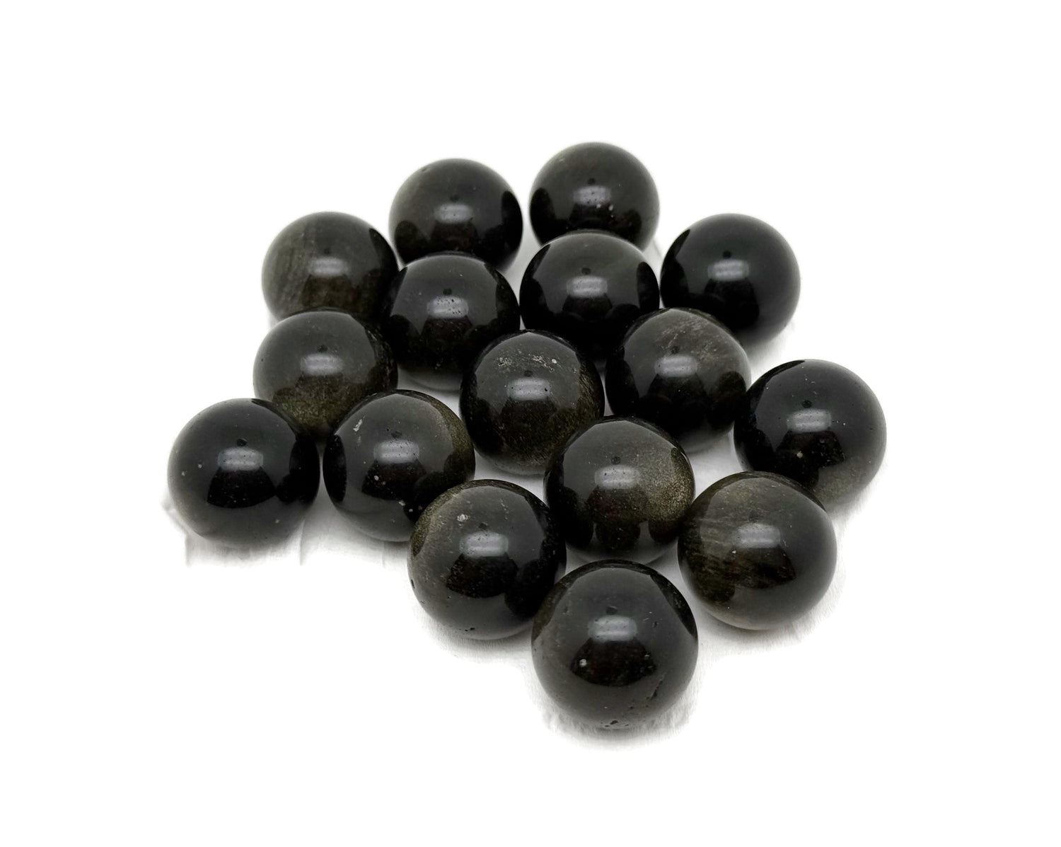 Esfera de obsidiana con brillo dorado - Bola de cristal - 20 mm - SP1064