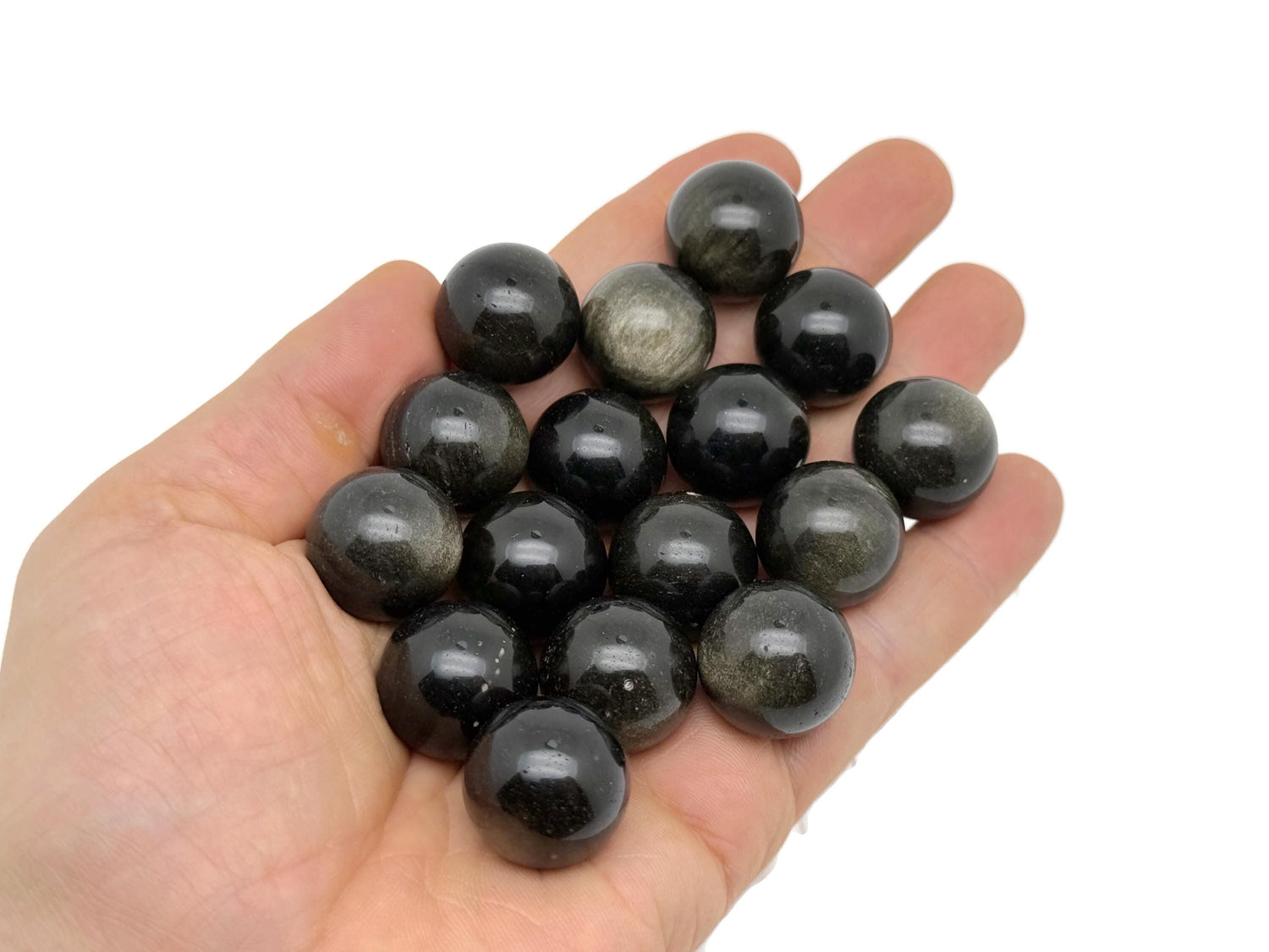 Esfera de obsidiana con brillo dorado - Bola de cristal - 20 mm - SP1064