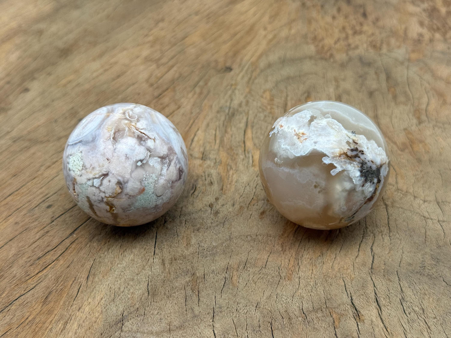 Flower Agate Sphere Gemstone - Cherry Blossom - Crystal Ball - 50-60mm - RA1440