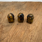 Handcrafted Tiger Eye Frog monster crystal carving by GemstoneGO, featuring detailed gemstone creature statue with rich tiger eye stone.