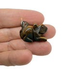 Handcrafted crystal squirrel figurine from GemstoneGO, 30mm carved animal sculpture with colorful gemstone details.