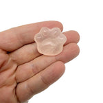Handmade carved bear paw crystal animal figure by GemstoneGO, 30mm, featuring colorful gemstone details and intricate craftsmanship.