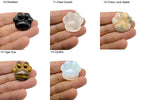 Handmade gemstone Bear Paw crystal animal figure, carved, 30mm, featuring colorful mixed stones from GemstoneGO.