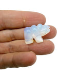 Handmade 30mm crystal bear animal figure from GemstoneGO, carved gemstone sculpture with a mix of colorful stones.