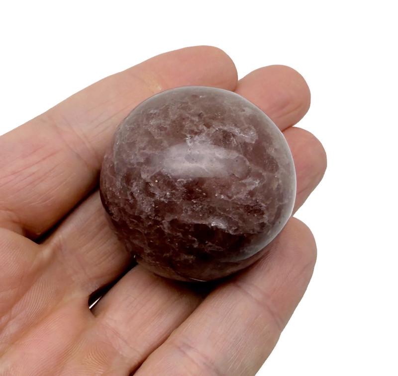 Strawberry Quartz Sphere Gemstone - Crystal Ball - 40-50mm - BA1070