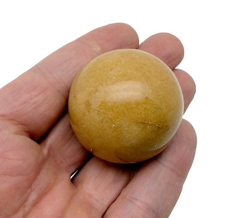 Esfera de jade amarillo - Bola de cristal - 40-50mm - BA1075