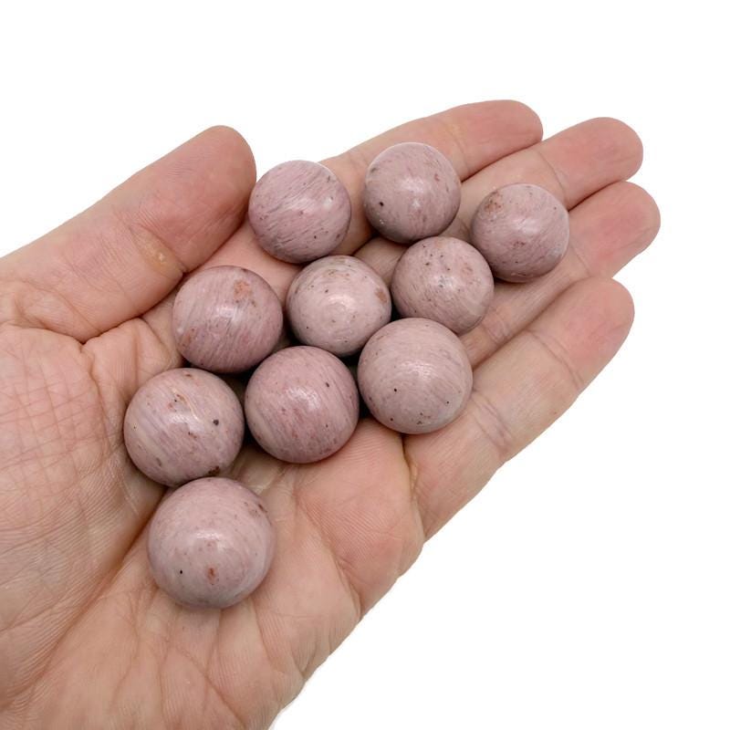 Pink Petrified Wood Sphere Gemstone - Crystal Ball - 20mm - SP1153