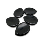 Obsidian worry stone from GemstoneGO, a 45mm smooth, soothing crystal for stress relief and meditation.