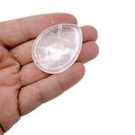 Clear quartz worry stone from GemstoneGO, 45mm soothing crystal for stress relief and meditation, smooth polished surface.