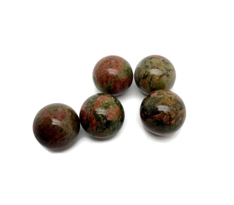 Sphère de cristal naturel d'unakite ?€? Boules de cristal de guérison pour la maison ?€? 25 mm - SP1179