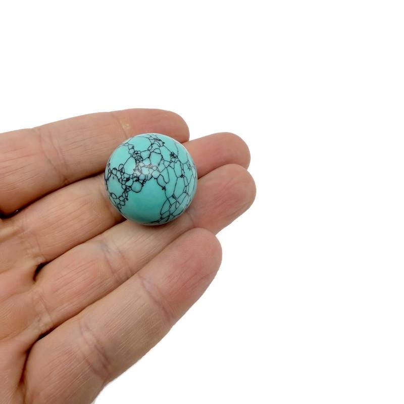 Turquoise Synthetic Sphere - Crystal Ball - 25mm - SP1181