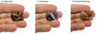 Handmade carved crystal mouse animal figure, 30mm, in various colors, from GemstoneGO, detailed gemstone sculpture.