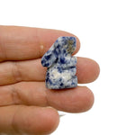 Handmade gemstone crystal rabbit animal figure, 30mm carved gemstone decor by GemstoneGO, with colorful mixed stones.