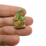 Handmade 30mm carved crystal rabbit animal figure by GemstoneGO, featuring a natural, detailed gemstone design.