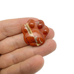 Handmade carved bear paw crystal animal figure by GemstoneGO, 30mm size, featuring mixed gemstone crystals in natural detail.