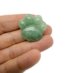 Handmade 30mm Bear Paw Crystal animal figure by GemstoneGO, carved gemstone with detailed natural crystal features.