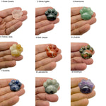 Hand-carved Bear Paw Crystal animal figure by GemstoneGO, 30mm, featuring a detailed, natural gemstone design.