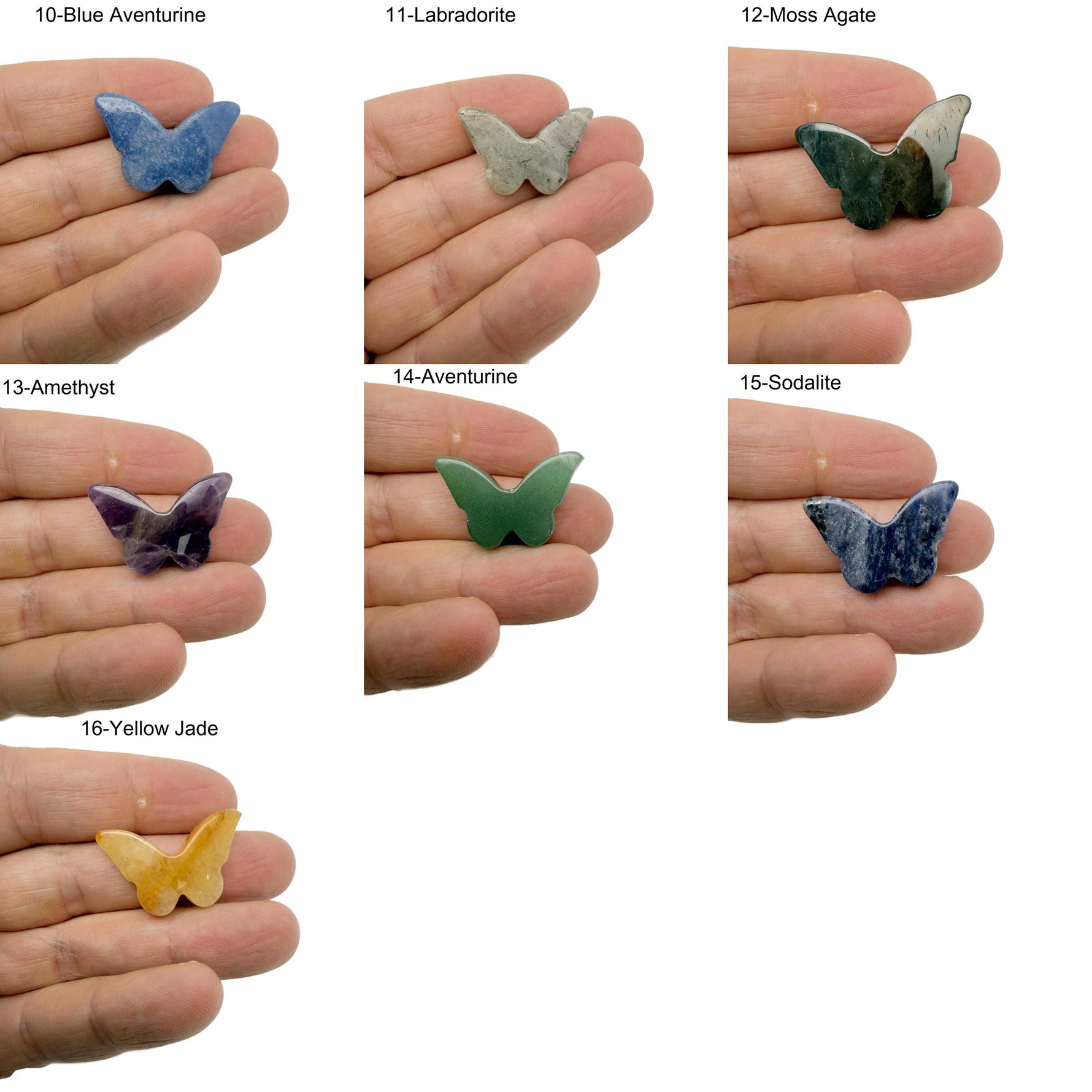 Handmade 30mm crystal butterfly drilled beads with animal figure design in a colorful mix, crafted by GemstoneGO.