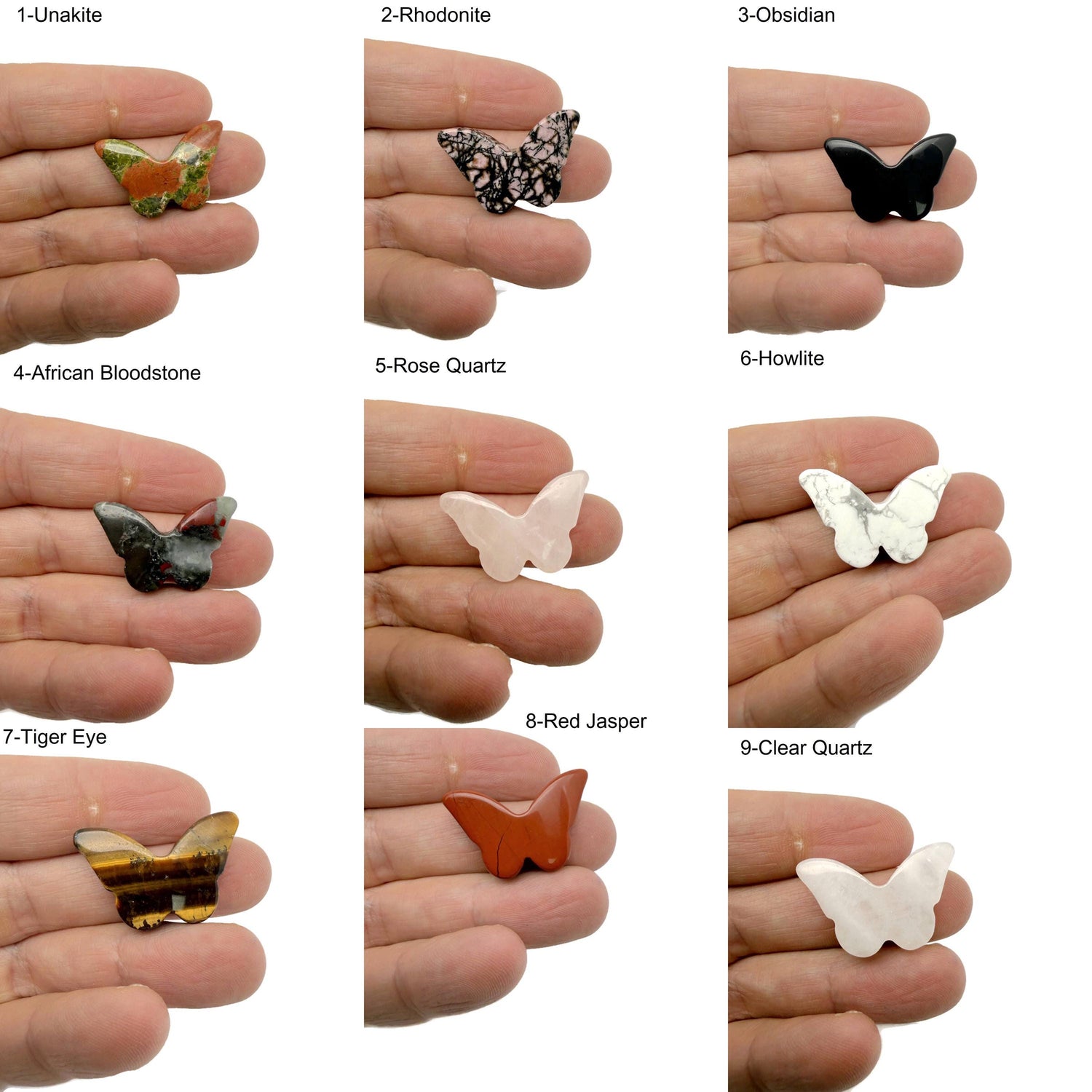 Handmade 30mm crystal butterfly drilled beads with animal figure design in mixed colors by GemstoneGO