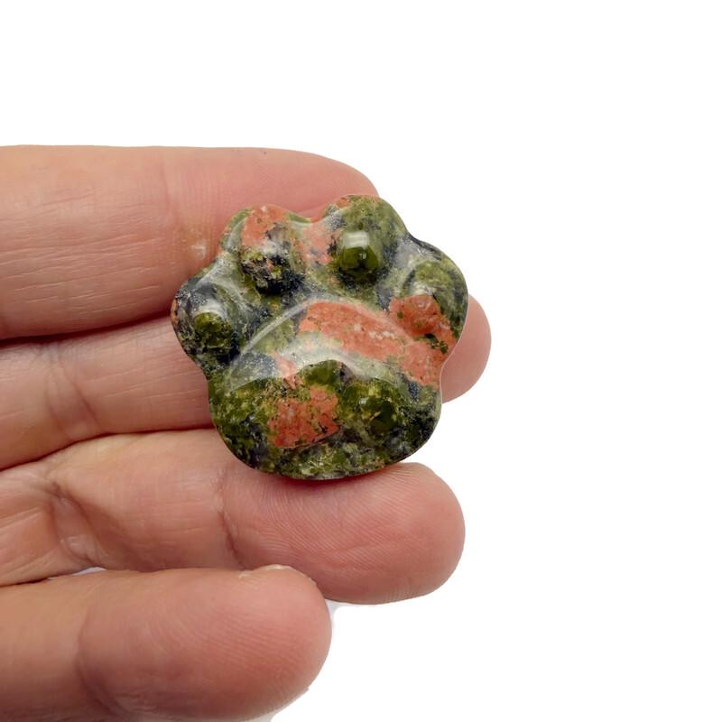 Escultura de Cristal de Unakita Pata de Oso - 30mm - HA1249
