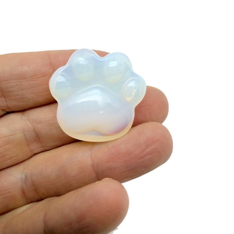 Opalite Bear Paw Crystal Carving - 30mm - HA1257