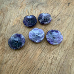 Amethyst crystal flower incense holder from GemstoneGO, designed for cleansing and relaxation, with carved flower details.