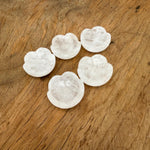 Clear quartz crystal carving incense holder in flower shape from GemstoneGO, designed for cleansing and relaxation.