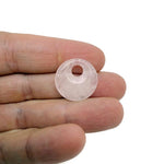 Natural crystal donut charm from GemstoneGO featuring a 20mm Pi stone in mixed colors, perfect for jewelry or crafts.