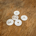 Clear Quartz Crystal Donut in 30mm size from GemstoneGO, showcasing a polished, transparent gemstone with a smooth, rounded shape.