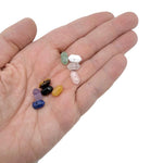 Mixed crystal gemstone beads, 12mm double-terminated points, for jewelry making, by GemstoneGO, showcasing colorful, polished gemstone points.